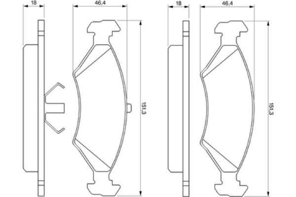 Bosch Σετ τακάκια, Δισκόφρενα - 0 986 466 402