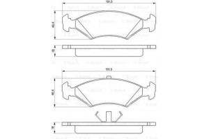 Bosch Σετ τακάκια, Δισκόφρενα - 0 986 466 402