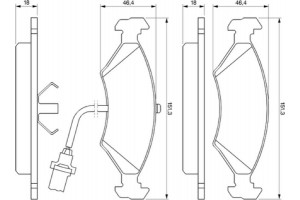 Bosch Σετ τακάκια, Δισκόφρενα - 0 986 466 403