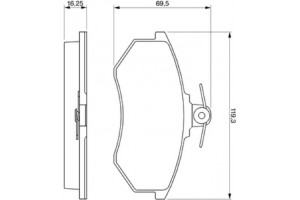 Bosch Σετ τακάκια, Δισκόφρενα - 0 986 466 698