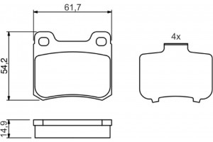 Bosch Σετ τακάκια, Δισκόφρενα - 0 986 466 871