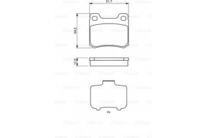 Bosch Σετ τακάκια, Δισκόφρενα - 0 986 466 874