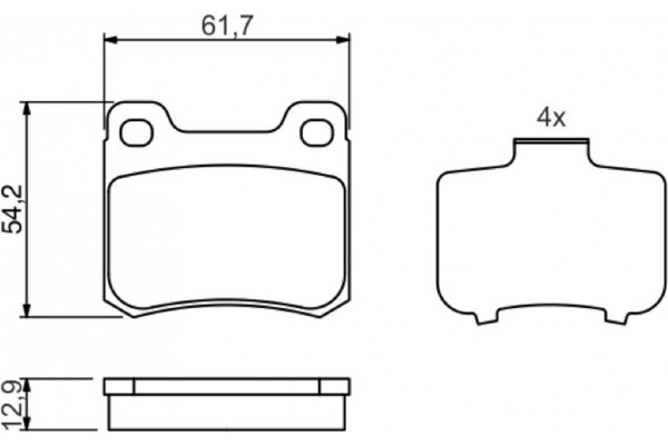 Bosch Σετ τακάκια, Δισκόφρενα - 0 986 466 874