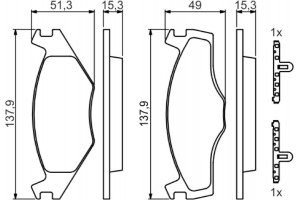 Bosch Σετ τακάκια, Δισκόφρενα - 0 986 468 871