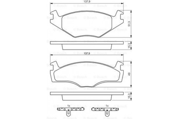 Bosch Σετ τακάκια, Δισκόφρενα - 0 986 468 871