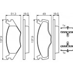 Bosch Σετ τακάκια, Δισκόφρενα - 0 986 468 873
