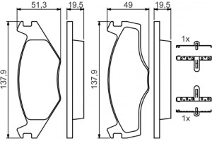 Bosch Σετ τακάκια, Δισκόφρενα - 0 986 468 873