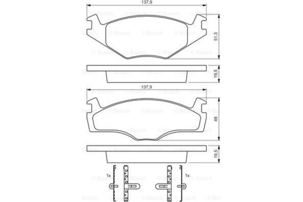 Bosch Σετ τακάκια, Δισκόφρενα - 0 986 468 873