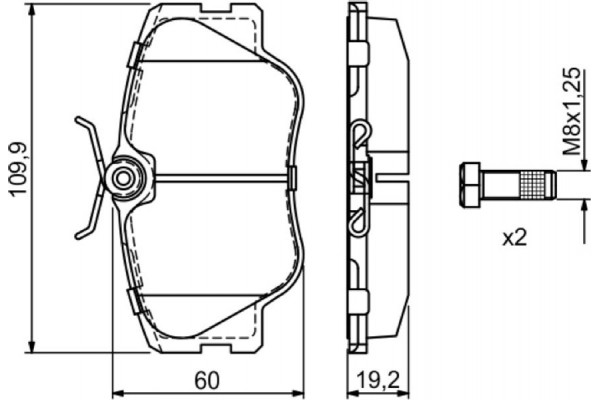 Bosch Σετ τακάκια, Δισκόφρενα - 0 986 469 410