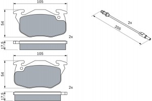 Bosch Σετ τακάκια, Δισκόφρενα - 0 986 469 860