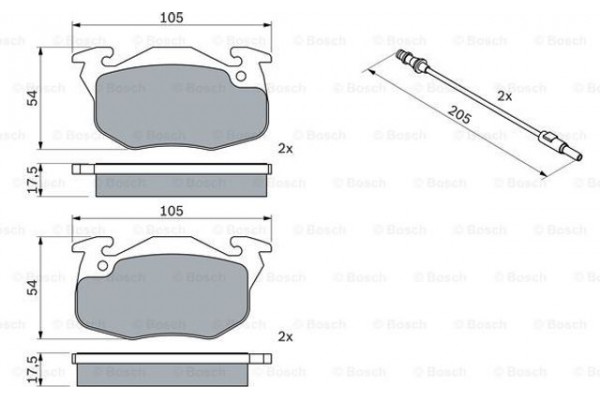 Bosch Σετ τακάκια, Δισκόφρενα - 0 986 469 860