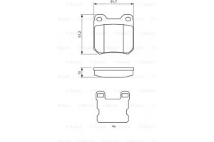 Bosch Σετ τακάκια, Δισκόφρενα - 0 986 490 500
