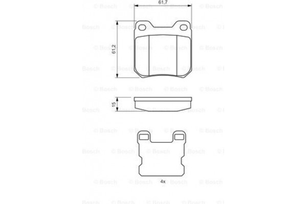 Bosch Σετ τακάκια, Δισκόφρενα - 0 986 490 500