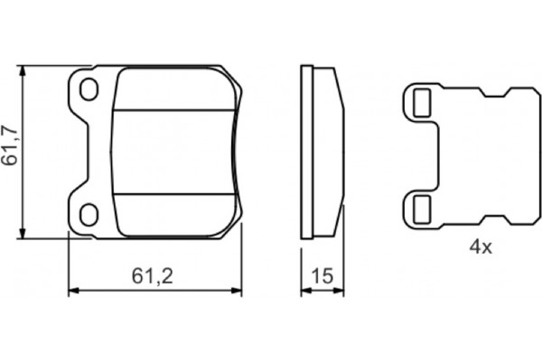 Bosch Σετ τακάκια, Δισκόφρενα - 0 986 490 500