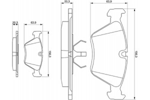 Bosch Σετ τακάκια, Δισκόφρενα - 0 986 490 640