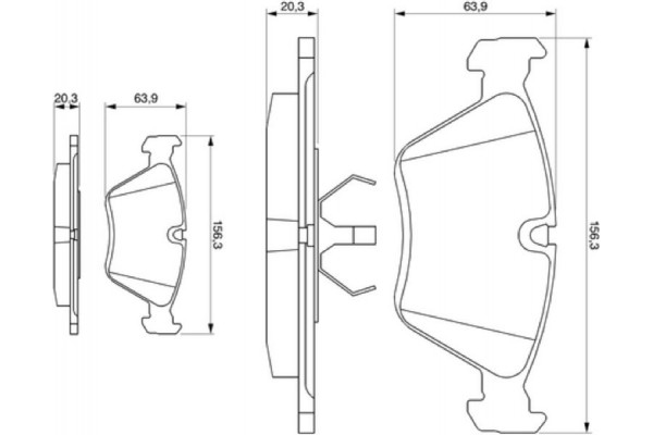 Bosch Σετ τακάκια, Δισκόφρενα - 0 986 490 640