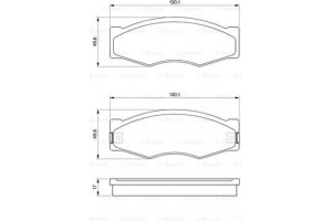 Bosch Σετ τακάκια, Δισκόφρενα - 0 986 490 990