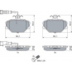 Bosch Σετ τακάκια, Δισκόφρενα - 0 986 491 050