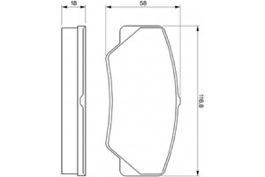 Bosch Σετ τακάκια, Δισκόφρενα - 0 986 491 410