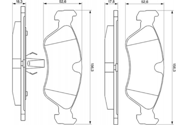Bosch Σετ τακάκια, Δισκόφρενα - 0 986 491 900 Bosch Σετ τακάκια, Δισκόφρενα - 0 986 491 900