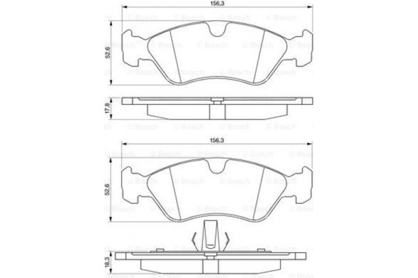 Bosch Σετ τακάκια, Δισκόφρενα - 0 986 491 900