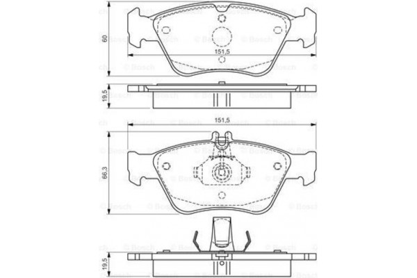 Bosch Σετ τακάκια, Δισκόφρενα - 0 986 494 002