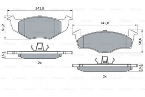 Bosch Σετ τακάκια, Δισκόφρενα - 0 986 494 005