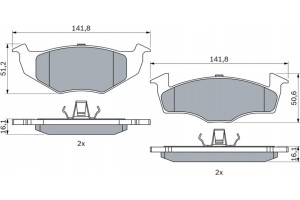 Bosch Σετ τακάκια, Δισκόφρενα - 0 986 494 005