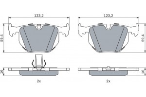 Bosch Σετ τακάκια, Δισκόφρενα - 0 986 494 006