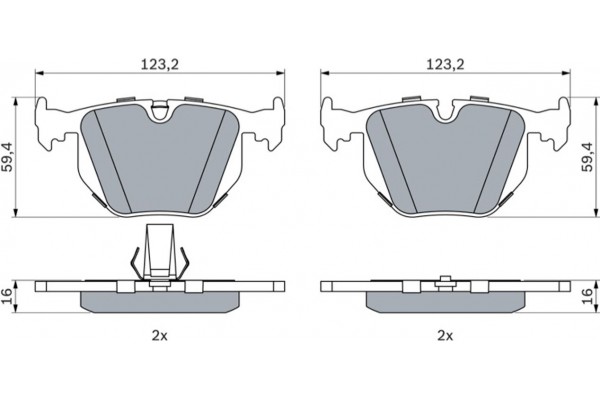 Bosch Σετ τακάκια, Δισκόφρενα - 0 986 494 006