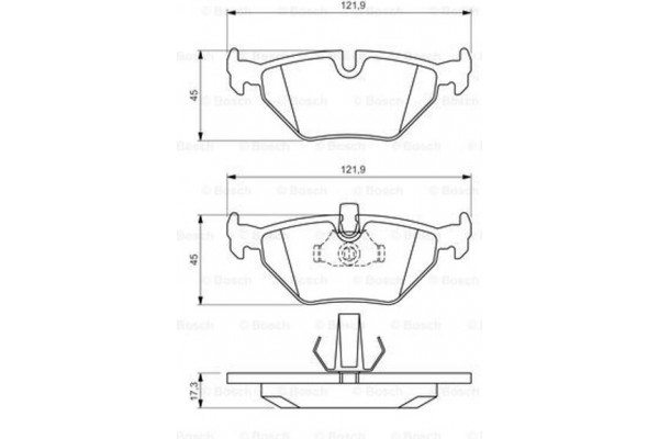 Bosch Σετ τακάκια, Δισκόφρενα - 0 986 494 009