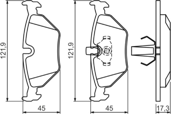 Bosch Σετ τακάκια, Δισκόφρενα - 0 986 494 009