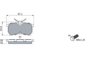 Bosch Σετ τακάκια, Δισκόφρενα - 0 986 494 011
