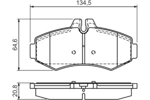 Bosch Σετ τακάκια, Δισκόφρενα - 0 986 494 013