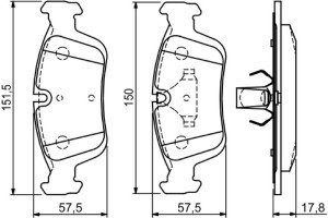 Bosch Σετ τακάκια, Δισκόφρενα - 0 986 494 015