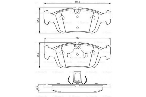 Bosch Σετ τακάκια, Δισκόφρενα - 0 986 494 015