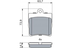 Bosch Σετ τακάκια, Δισκόφρενα - 0 986 494 016