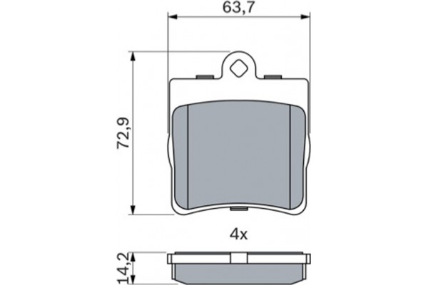 Bosch Σετ τακάκια, Δισκόφρενα - 0 986 494 016
