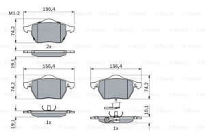 Bosch Σετ τακάκια, Δισκόφρενα - 0 986 494 018
