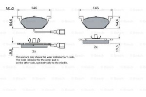 Bosch Σετ τακάκια, Δισκόφρενα - 0 986 494 019