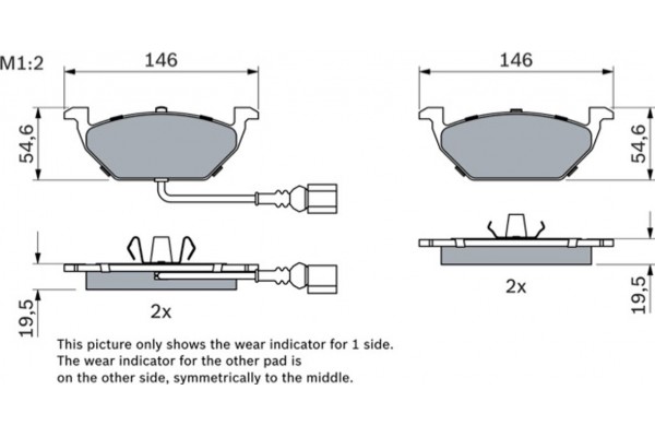 Bosch Σετ τακάκια, Δισκόφρενα - 0 986 494 019