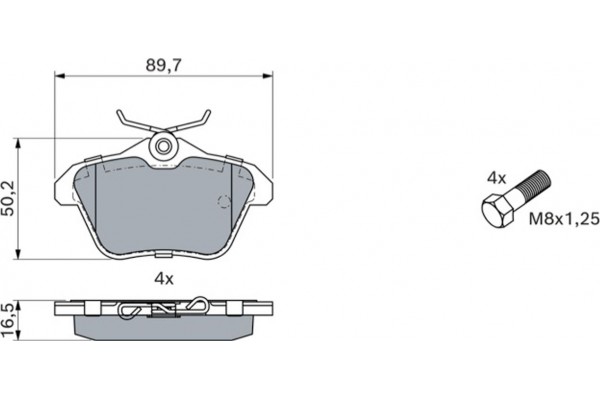Bosch Σετ τακάκια, Δισκόφρενα - 0 986 494 020 Bosch Σετ τακάκια, Δισκόφρενα - 0 986 494 020