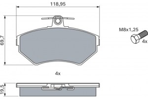 Bosch Σετ τακάκια, Δισκόφρενα - 0 986 494 021