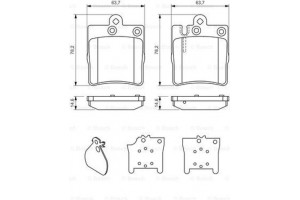 Bosch Σετ τακάκια, Δισκόφρενα - 0 986 494 022