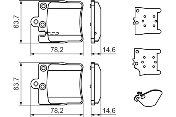 Bosch Σετ τακάκια, Δισκόφρενα - 0 986 494 022 Bosch Σετ τακάκια, Δισκόφρενα - 0 986 494 022