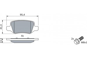 Bosch Σετ τακάκια, Δισκόφρενα - 0 986 494 023
