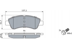 Bosch Σετ τακάκια, Δισκόφρενα - 0 986 494 027