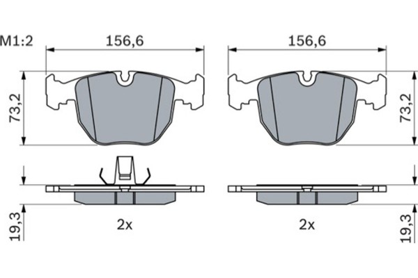 Bosch Σετ τακάκια, Δισκόφρενα - 0 986 494 028