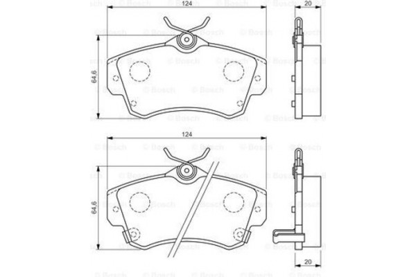 Bosch Σετ τακάκια, Δισκόφρενα - 0 986 494 029