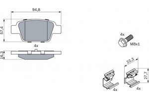Bosch Σετ τακάκια, Δισκόφρενα - 0 986 494 030
